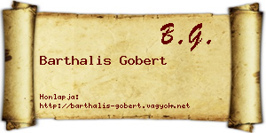 Barthalis Gobert névjegykártya